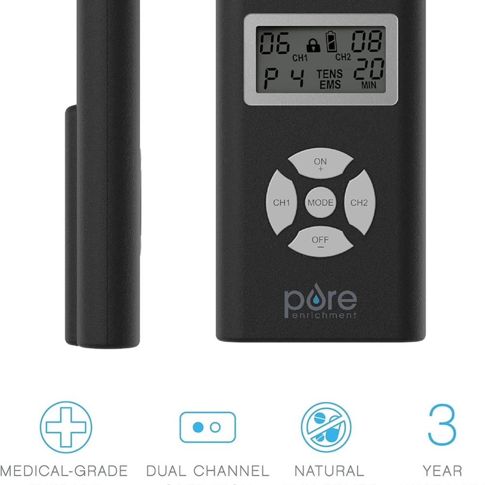 Pure Enrichment Deluxe EMS & TENS Combo Device - Black - Picture 4 of 10